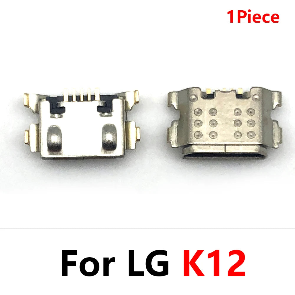 100Pcs USB Charging Port Connector Charge Jack Socket Plug Dock For LG K9 K11 K41s K51 K51s K52 K42 K50 K50s K50 K10 K12 Plus LG phone repair parts