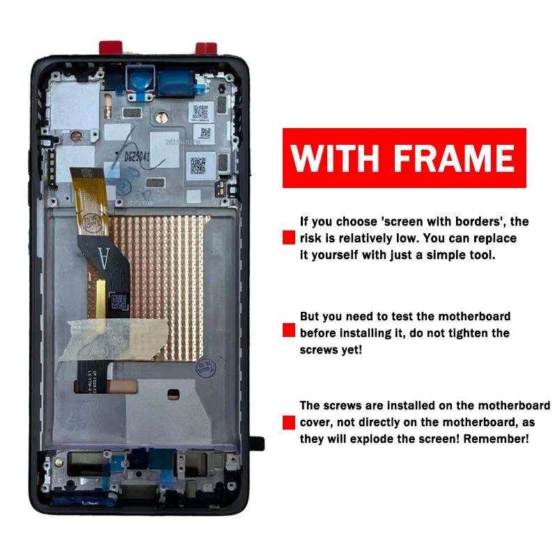 6.7" AMOLED For Motorola Edge 2025 LCD Display Screen Touch Digitizer Assembly For Moto Edge2025 XT2519 Display Frame Motorola phone repair parts