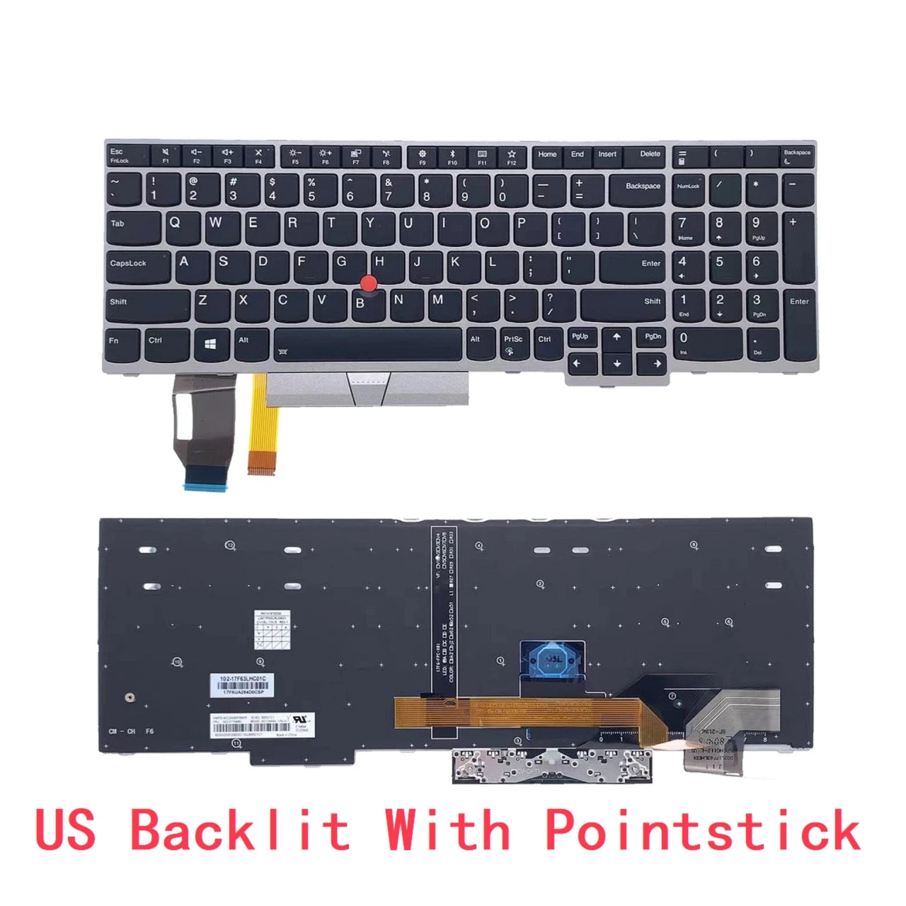 New US Russian Spanish Latin Arab Brazil Backlit Keyboard For Lenovo Thinkpad E580 E585 E590 E595 T590 L580 L590 P52 P72 P53 P73 Lenovo laptop repair parts