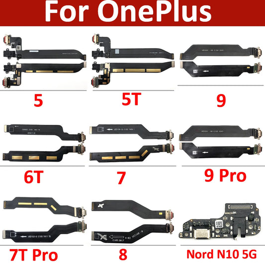 Tested USB Charging Port Connector Board For Oneplus 5 5T 6 6T 7 7T 8 9 Pro 9R Nord N10 5G Charging Socket Headphone AudioJack Oneplus phone repair parts
