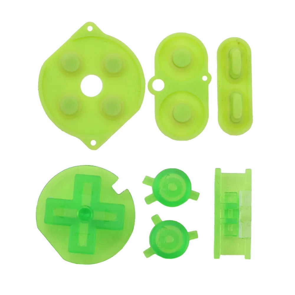 1Set For Gameboy Color GBC Silicone Rubber Conductive Button & Colorful Plastic D Pads A B Power ON OFF Buttons Keypads Game console repair parts
