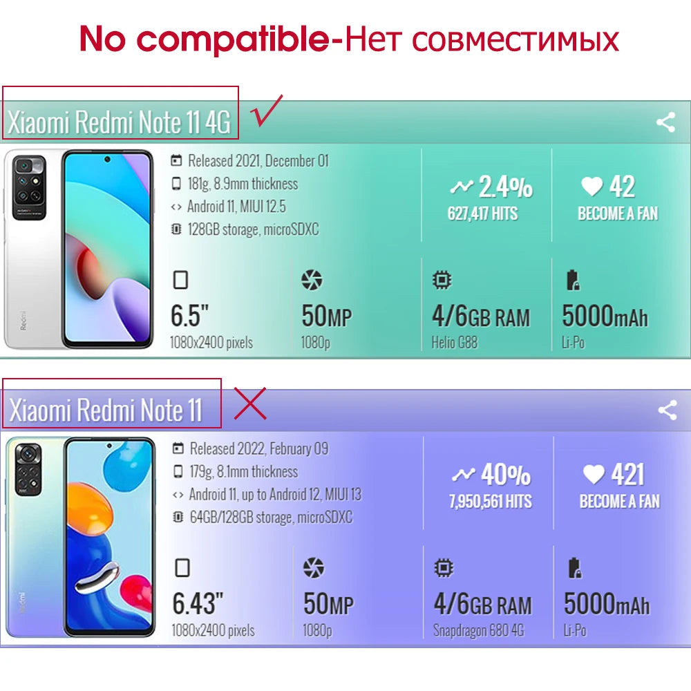 6.5" Screen for Xiaomi Redmi Note 11 4G 21121119SC Lcd Display Digital Touch Screen with Frame for Redmi Note 11 4G Replacement Xiaomi phone repair parts