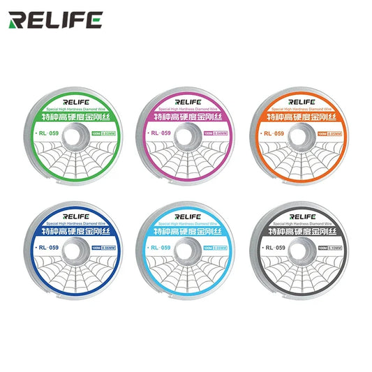 RELIFE RL-059 High Hardness Special Diamond Wire Cutting Molybdenum Wire 0.05mm For Mobile Phone LCD Screen Separation Line Professional Repair Tools