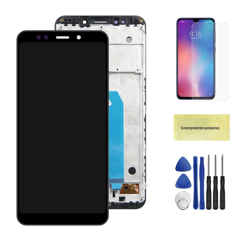 5.99" Screen for Xiaomi Redmi 5 Plus MEG7 MEI7 LCD Display Digital Touch Screen Assembly with Frame for Redmi 5 Plus Replacement Xiaomi phone repair parts