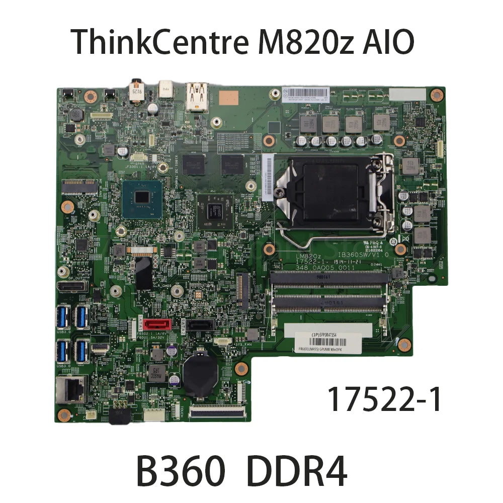Laptop Motherboard For Lenovo ThinkCentre M820z AIO 17522-1 DDR4 B360 Motherboard Lenovo laptop repair parts