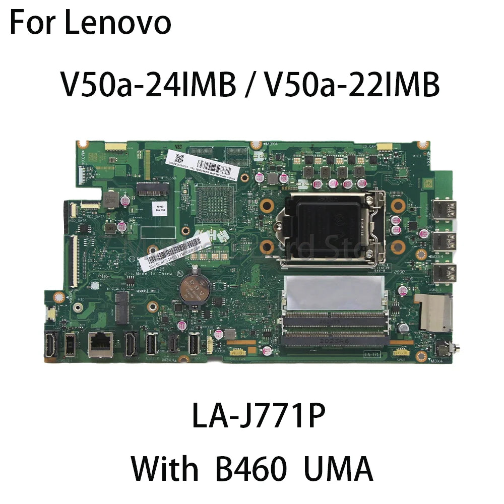 Laptop Motherboard For Lenovo V50a-22IMB V50a-24IMB 520C-22IMB Motherboard LA-J771P With B460  UMA 5B20U54065 5B20U54066 Lenovo laptop repair parts