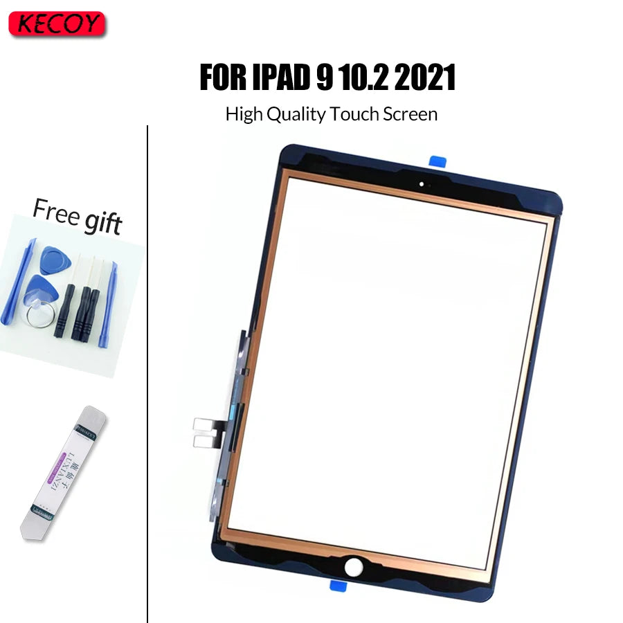 1Pcs For ipad 9 9th 10.2“ 2021 Front Touch Screen Digitizer Glass Sensor Replacement Display A2602 A2603 A2604 A2605 Touchscreen  iPad repair parts