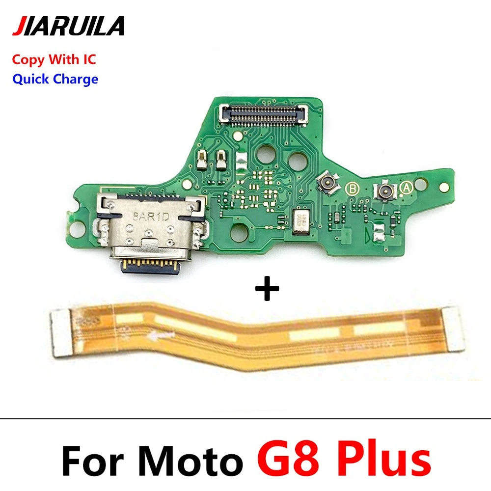 New USB Charging Port Dock Charger Connector Main Board Flex Cable For Motorola Moto G8 Play / G8 Plus M Version Motorola phone repair parts