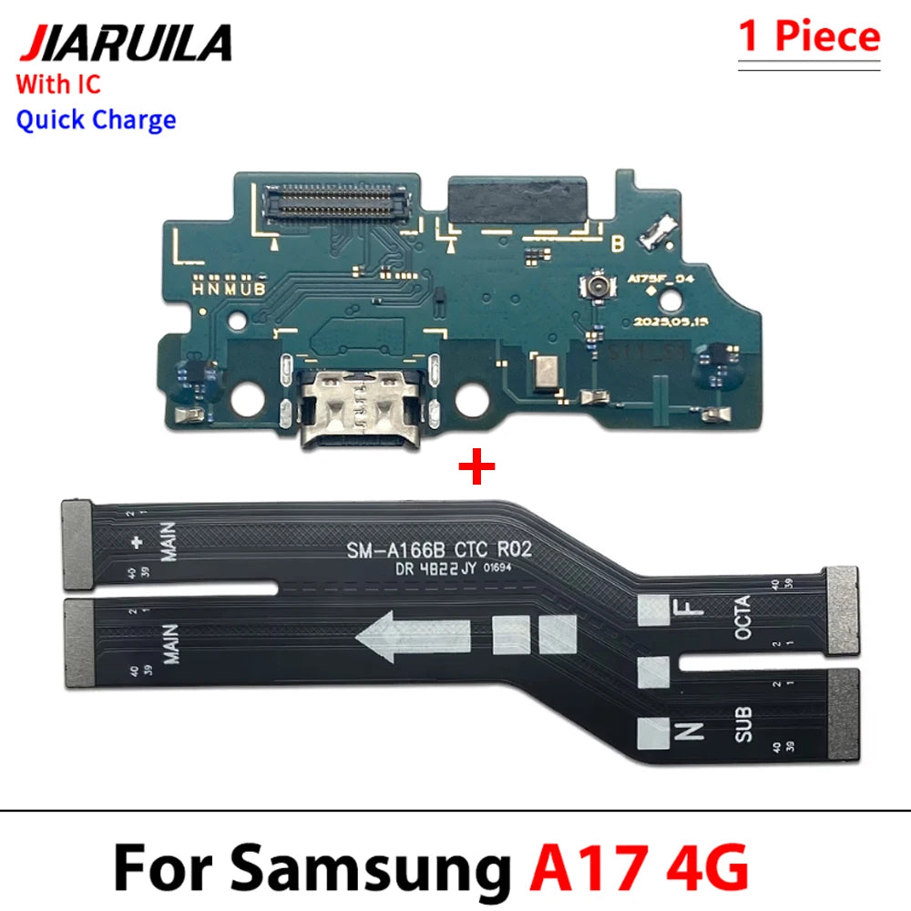 New For Samsung A15 A25 A35 A55 A16 A26 A56 A17 4G 5G USB Charging Port Board Connector Port Main Mainboard Flex Cable Samsung phone repair parts