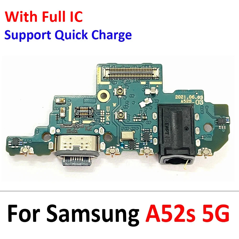 For Samsung A02 A12 A22 A32 A52 A72 A52s A03 A03s A04E 4G 5G USB Charging Port Dock Charger Connector Board Flex Cable Samsung phone repair parts