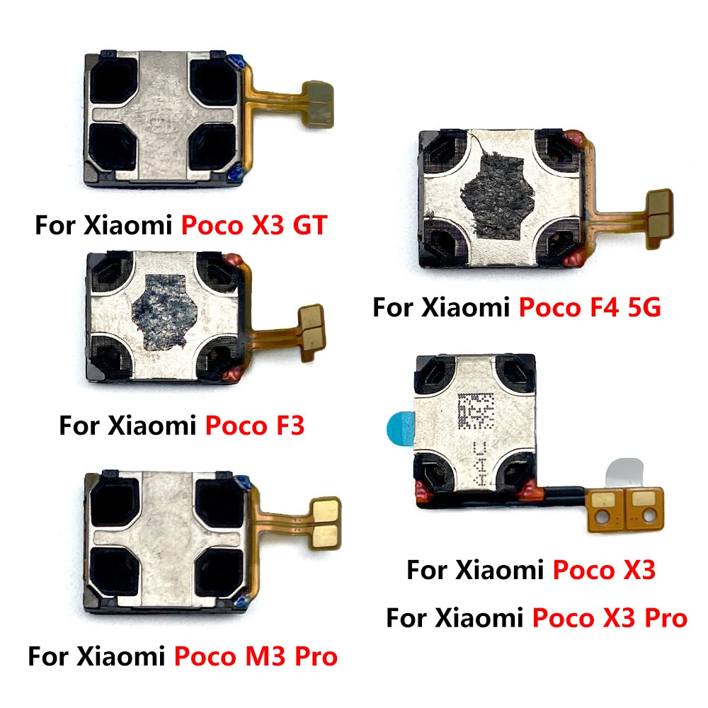 10Pcs, Front Top Earpiece Earphone Ear Speaker Sound Receiver For Xiaomi Poco F1 F2 F3 F4 F5 M3 M4 M6 X3 X4 X6 Pro 5G X3 GT  Xiaomi  Xiao mi phone repair parts
