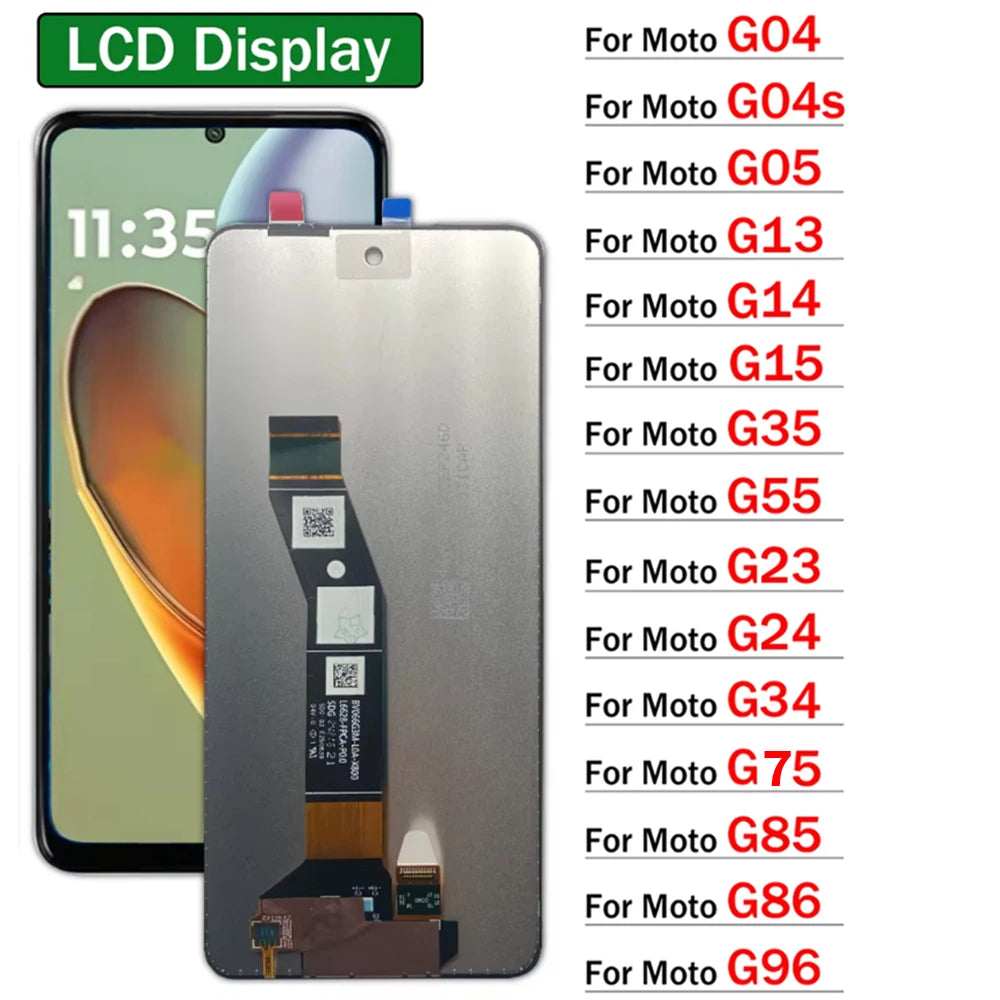 LCD Display Touch Screen Digitizer Assembly For Motorola Moto G04 G04s G05 G13 G14 G15 G23 G73 G24 G34 G35 G55 G75 G85 G86 G96 Motorola phone repair parts