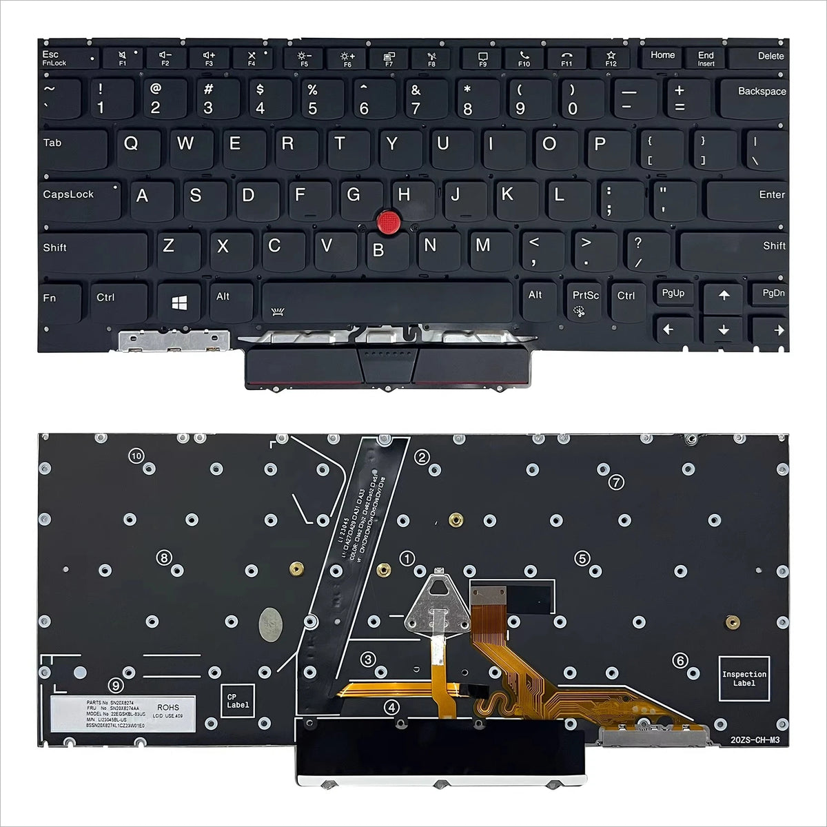 Keyboard for Thinkpad Lenovo X1 Nano Gen1 X1 Nano GEN2 GEN3  SN20X8274 Lenovo laptop repair parts