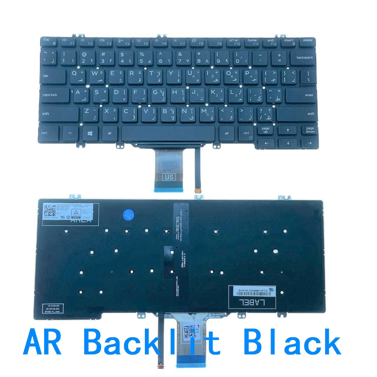 New US Spanish Latin UK Brazil Portuguese Laptop Backlit Keyboard For Dell Latitude 7300 E7300 5300 2 in 1 0483X1Dell laptop repair parts