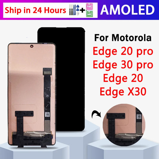 6.7“ New For Motorola Edge 20/Edge20 pro LCD Touch Screen Digiziter Assembly Edge 30 pro/X30 LCD Replacement Repair Parts Motorola phone repair parts