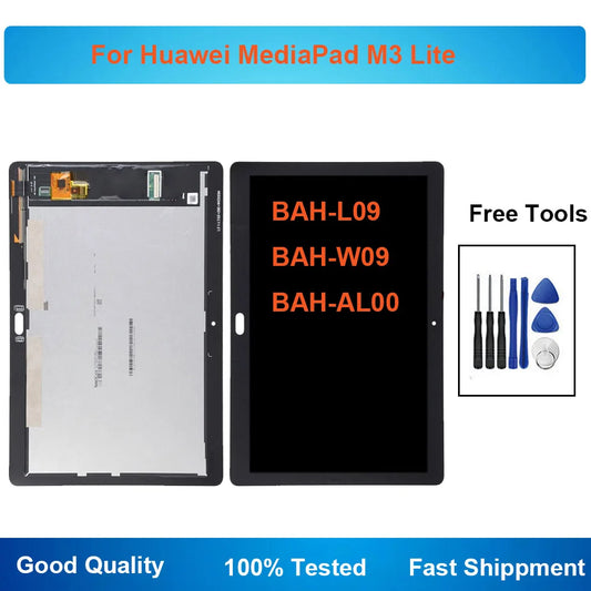 For 10.1" Huawei M3 Lite 10 BAH-AL00 BAH-W09 BAH-L09 LCD Display Touch Screen Assembly Replacement Tablet repair parts