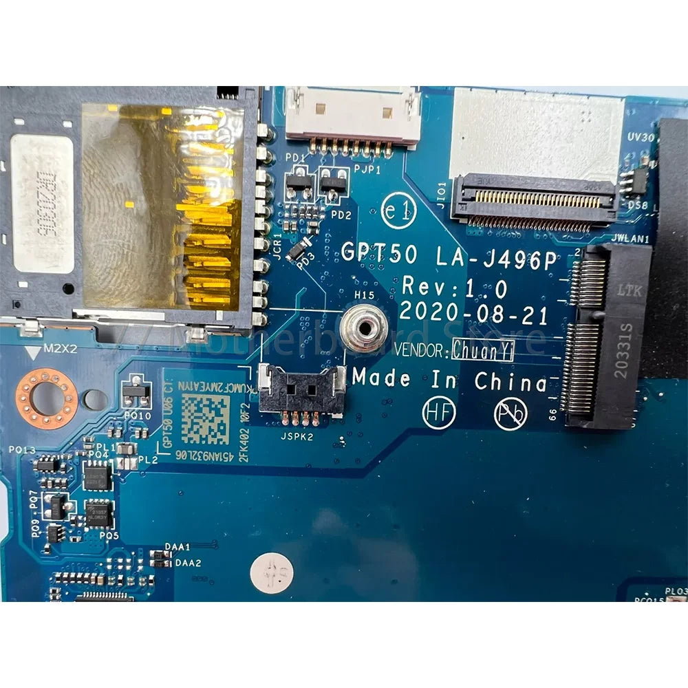 Laptop Motherboard For HP ENVY X360 15-ED GPT50 LA-J496P With CPU I5-1135G7 I7-1165G7 DDR4 Motherboard 100% Test HP laptop repair parts