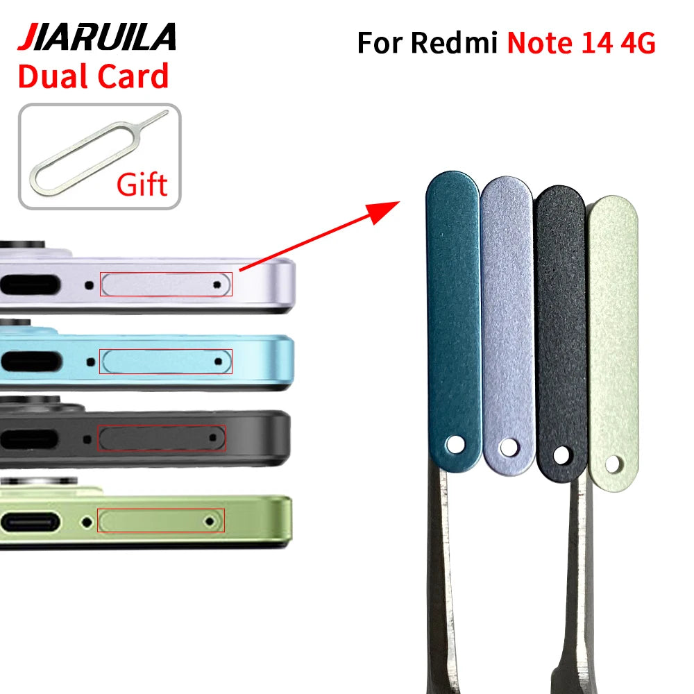 10Pcs, SIM Card Slot SD Card Tray Holder Adapter For Xiaomi Redmi Note 14 Pro Plus 4G 5G  Xiaomi  Xiao mi phone repair parts