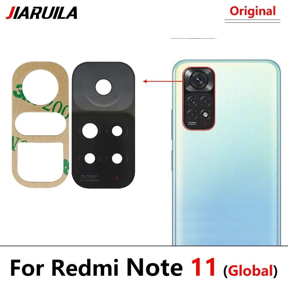 100Pcs, Back Rear Camera Glass Lens For Redmi Note 10 10s 11 12 13 Pro Plus 4G 5G With Adhesive Sticker Samsung phone repair parts
