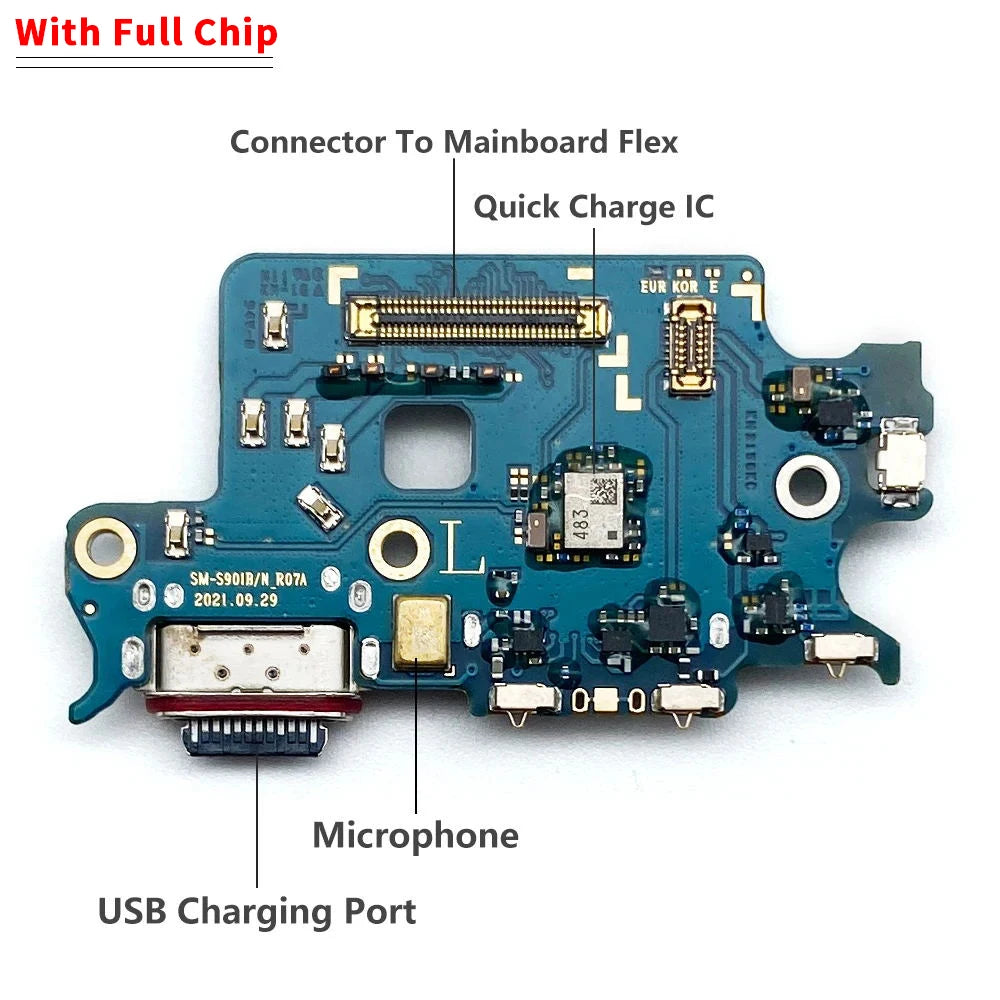 New USB Charger Charging Dock Port Connector Main Board Flex Cable For Samsung S22 S23 Plus Ultra 5G S901 S906 S908 S911 S916 Samsung phone repair parts