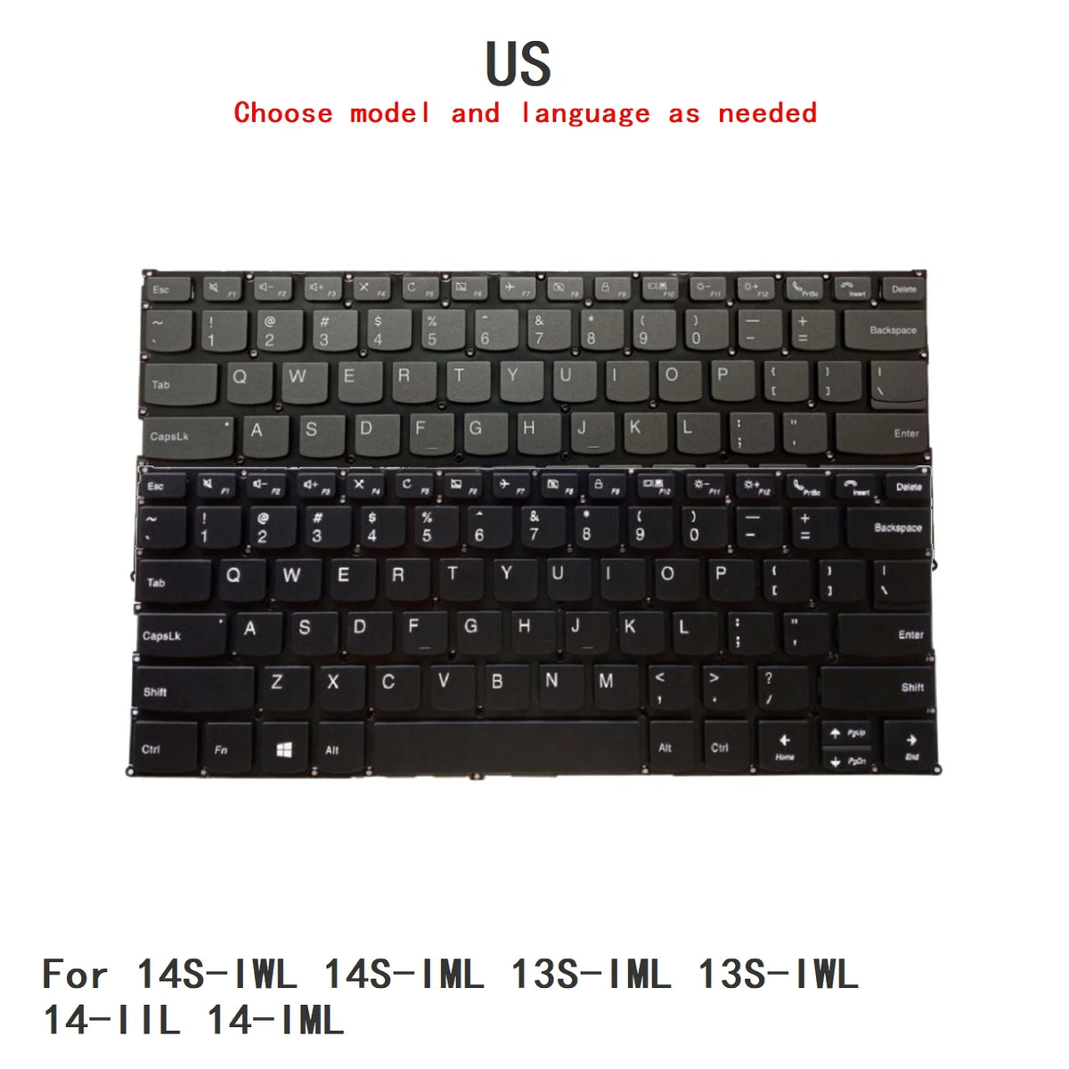 New US Language  Backlit Keyboard For Lenovo Thinkpad 14S-IWL 14S-IML 13S-IML 13S-IWL 14-IIL 14-IML Replacement Keyboard Lenovo laptop repair parts