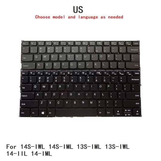 New US Language  Backlit Keyboard For Lenovo Thinkpad 14S-IWL 14S-IML 13S-IML 13S-IWL 14-IIL 14-IML Replacement Keyboard Lenovo laptop repair parts