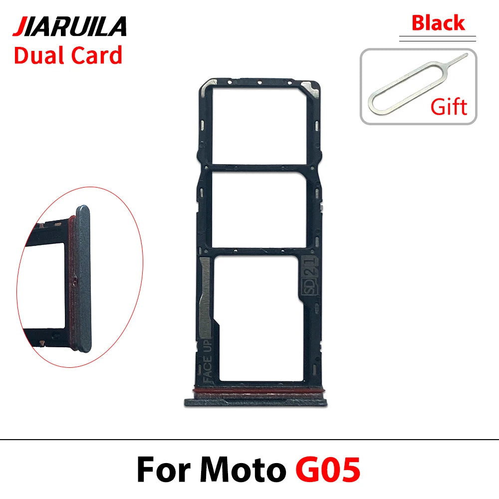 10Pcs/Lot, SIM Card Tray Slot Holder For Motorola Moto G05 G15 G25 G75 G85 G56 G96 Replacement Parts Motorola phone repair parts