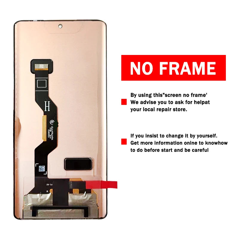 6.7'' P-OLED Edge50Fusion Display For Motorola Moto Edge 50 Fusion LCD Display Touch Screen Digitizer Assembly With Fingerprint Motorola phone repair parts