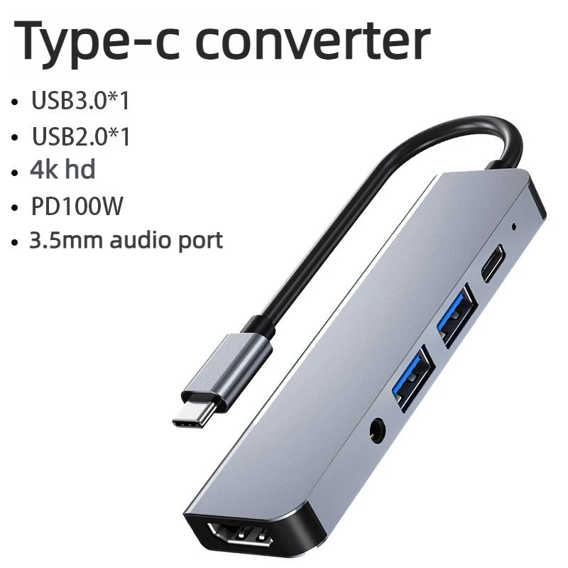 8K 4K 2K 30/60/240Hz USB Type C Docking Station to HDMI VGA RJ45 Adapter USB 3.0 HUB Splitter For Laptop phone Laptop Accessories
