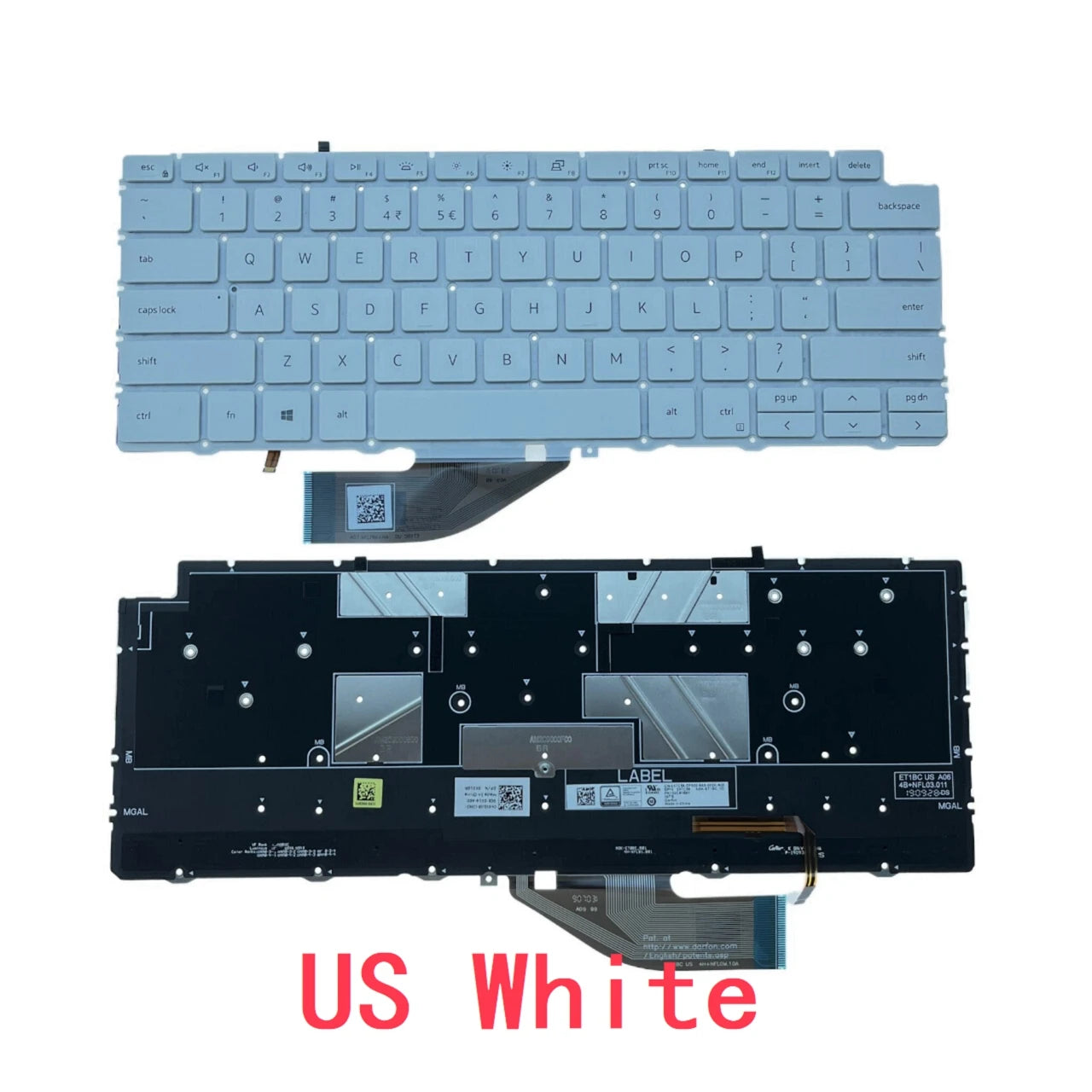 New US Laptop Backlit Keyboard For Dell XPS 13 7390 2-in-1 P103G Notebook PC Replacement NSK-ET1BC 0X7C56 0X01GR 0XD3H3Dell laptop repair parts