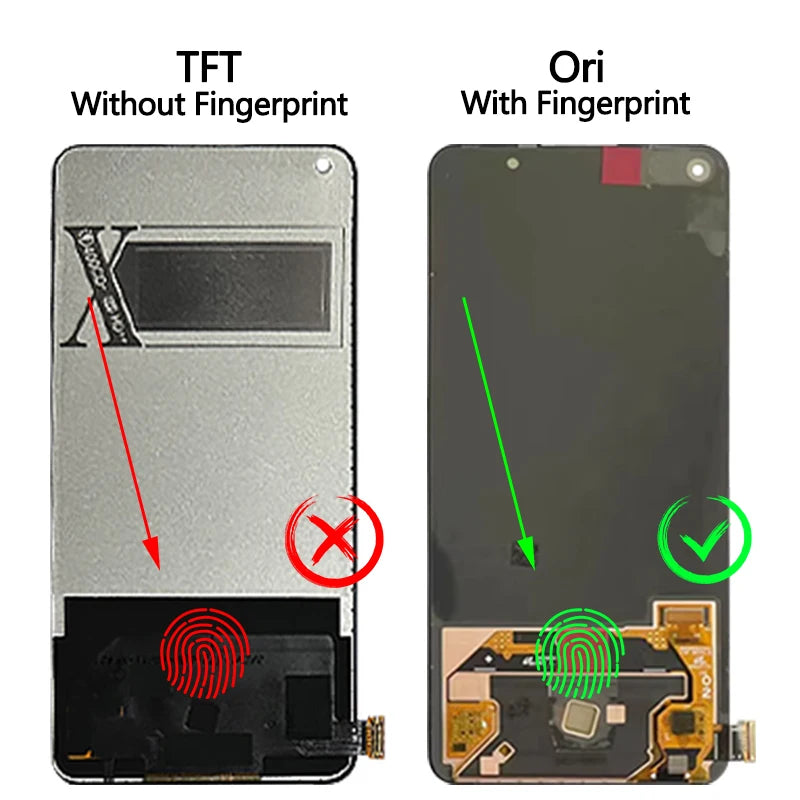 6.62"AMOLED New For Oppo Realme GT Neo2  LCD Display Touch Screen Digitizer Assembly For Realme GT Neo 2 RMX3370 LCD with Frame Oppo phone repair parts Realme phone repair parts