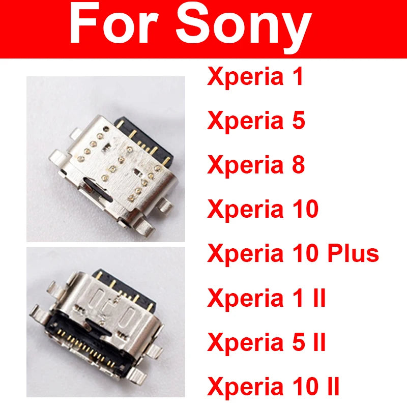 Micro USB Charging Port For Sony Xperia 1 5 8 10 10 Plus Xperia 1 II 5 II 10 II Mini Tpye C USB Charger Dock Connector Parts Sony phone repair parts