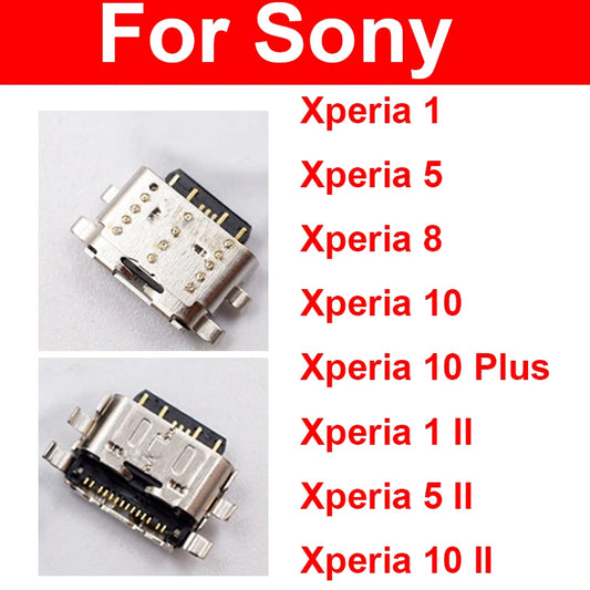 Micro USB Charging Port For Sony Xperia 1 5 8 10 10 Plus Xperia 1 II 5 II 10 II Mini Tpye C USB Charger Dock Connector Parts Sony phone repair parts