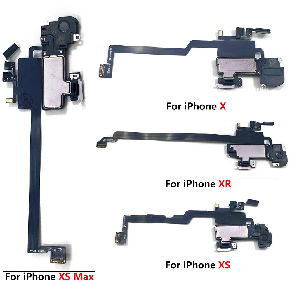 10Pcs ，Proximity Light Sensor Flex For iPhone X XR XS Max 11 12 Pro Max MIni Ear Speaker Earpiece Earphone Flex Cable iPhone phone repair parts