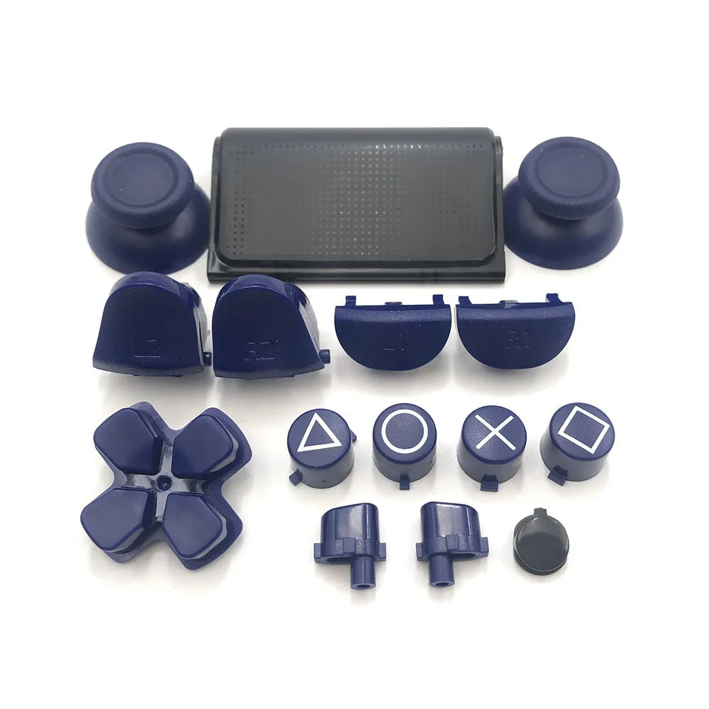 1Set JDM JDS 040 050 055 For PS4 Pro Slim Controller Thumbstick Dpad R1 L1 R2 L2 Button Direction Key ABXY Buttons Joysticks Cap Game console repair parts