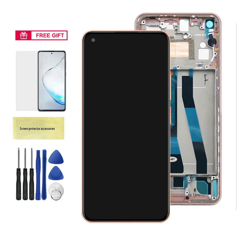 Mi 11 Lite 5G NE Screen, for Xiaomi 11 Lite 5G NE 2109119DG Lcd Display Digital Touch Screen with Frame for Xiaomi 11 Lite NE 5G Xiaomi phone repair parts
