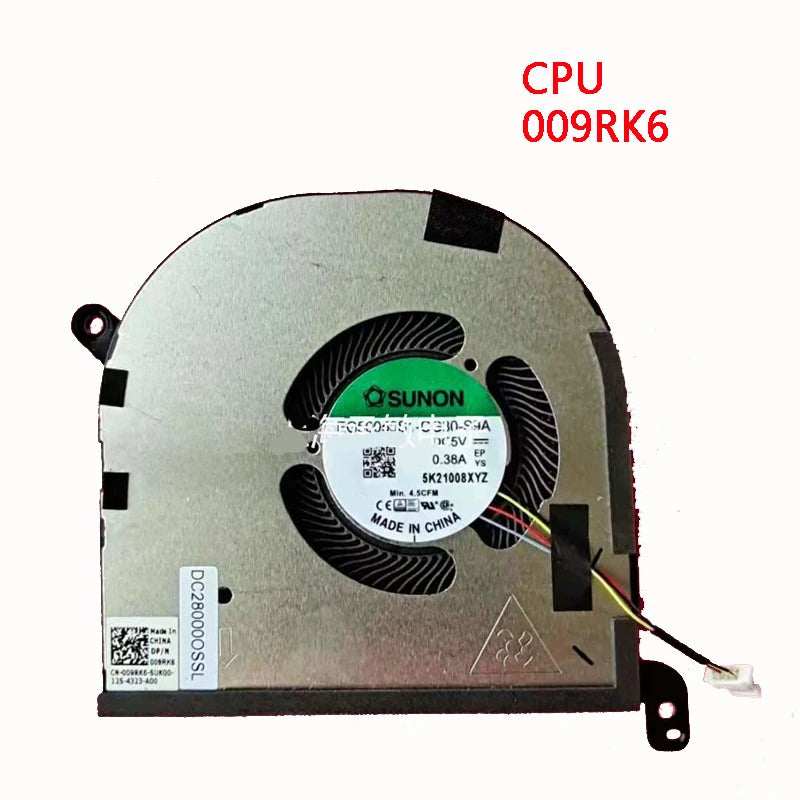 New Original LAPTOP CPU GPU Cooling Fan for DELL XPS 15 9500 9510 9520 Precision 5550 5560 5570 Dell laptop repair parts