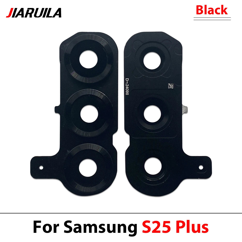 New Rear Camera Glass Lens Cover With Frame Holder with Sticker For Samsung S25 Plus S25 Ultra Replacement Parts Samsung phone repair parts