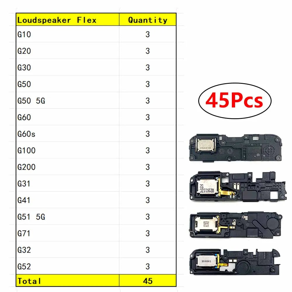 30Pcs Buzzer Ringer Loud Speaker Loudspeaker Flex Cable For Motorola Moto G100 G10 G30 G51 G50 G71 5G G200 G60 G20 G60s G31 G32 Motorola phone repair parts