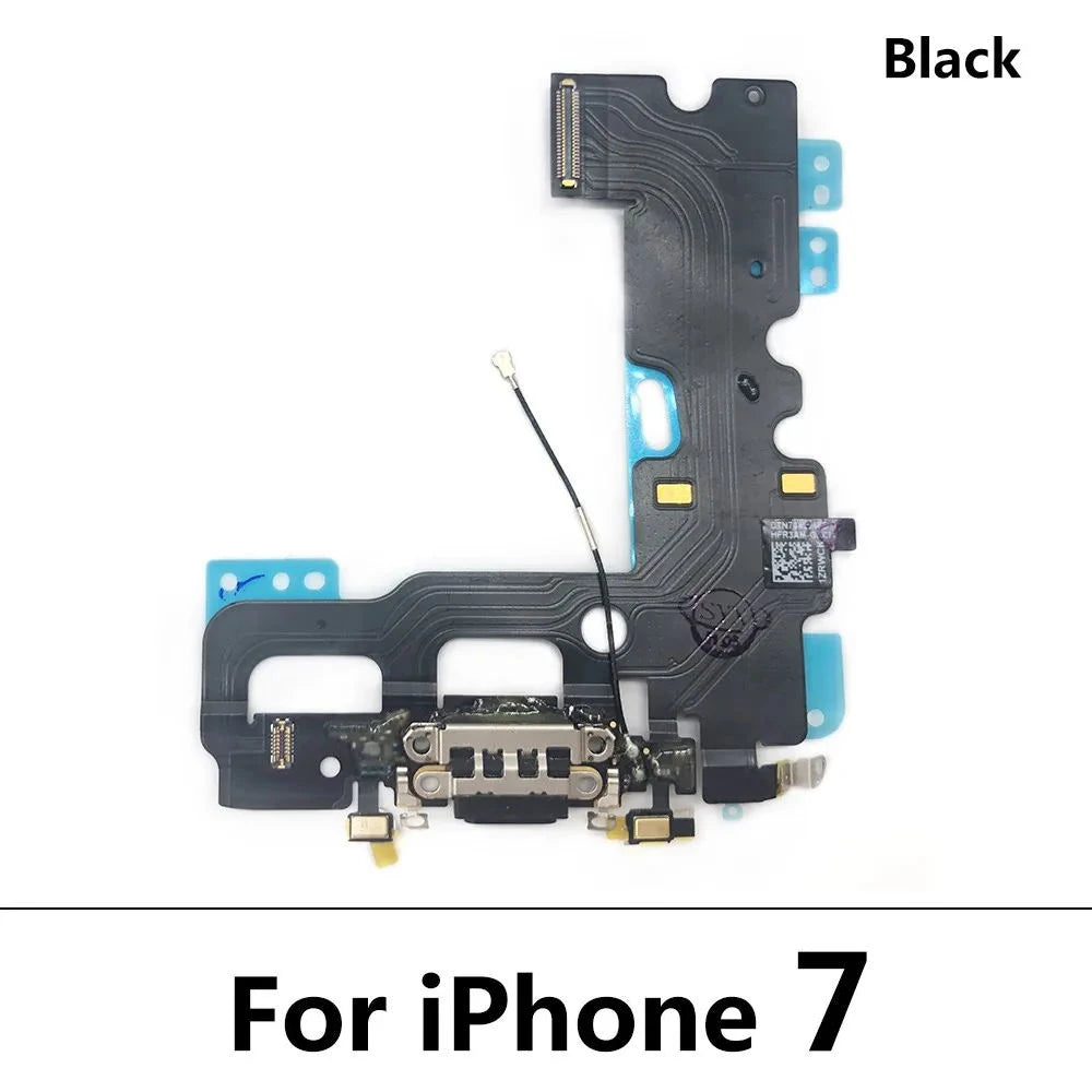 24Pcs，USB Charging Port Board Flex Cable Connector Microphone Module For iPhone 6 6S 7 8 Plus X XR XS Max iPhone phone repair parts
