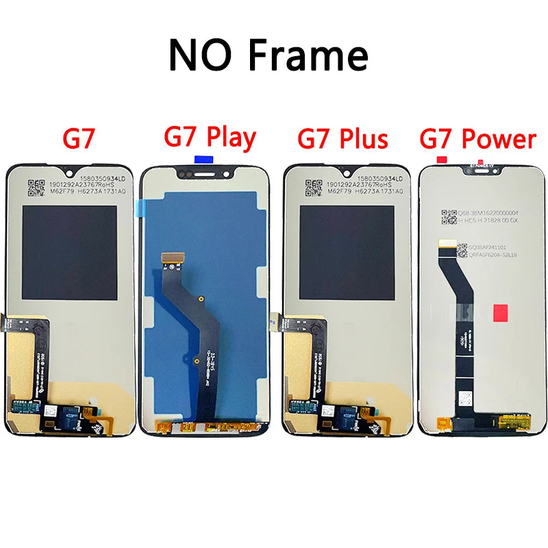 Tested For Motorola Moto G7 Plus G7 Power G7 Play XT1962 XT1965 XT1955 XT1952-4 LCD Display Touch Screen Digitizer Assembly Motorola phone repair parts