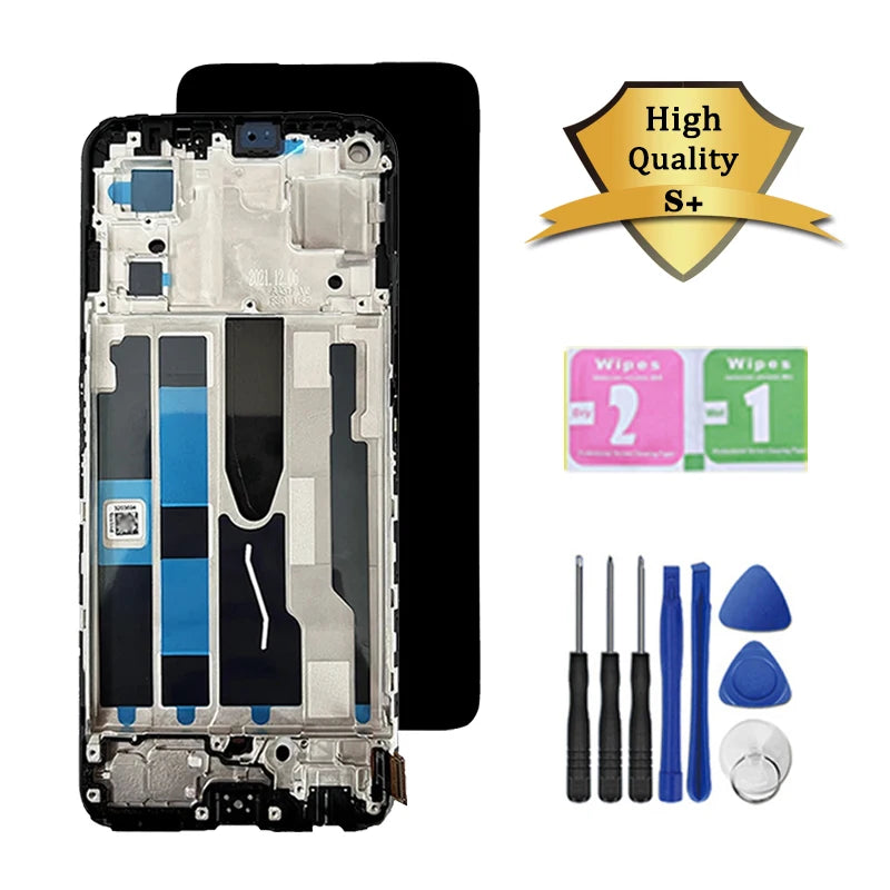 Super AMOLED For Oppo Reno7 5G CPH2371 LCD Reno 7 5G Display LCD Display With Frame Touch Screen Digitizer Assembly Parts  Oppo phone repair parts