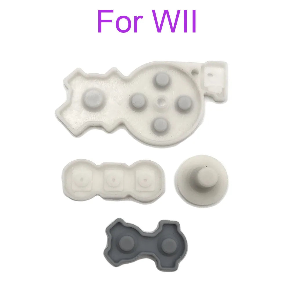 2-10sets Soft Silicone Conductive Rubber Button Pads Set Replacement Part Contact Pads for Nintendo Wii Remote Controller Game console repair parts