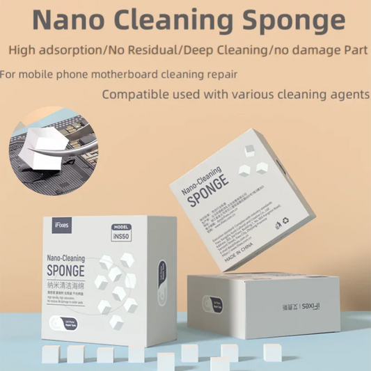 iFixes INS500 Nano Cleaning Sponge Ultra Adsorb for Phone Repair Motherboard Clean Solder Paste Oil Remove Pre-cutting Cloth Professional Repair Tools