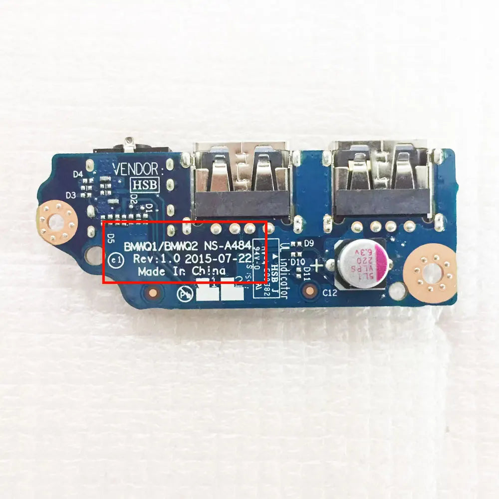 For Lenovo IdeaPad 300-14 300-14ISK 300-14IBR 300-15 300-15ISK 300-15IBR Laptop USB Audio Headphone Jack Board NS-A476 NS-A484 Lenovo laptop repair parts