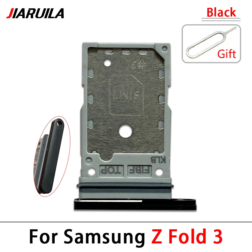 New For Samsung Z Fold 2 3 4 5 6 F916 F926 F936 F946 Micro Nano SIM Card Holder Tray Slot Holder Adapter Socket Samsung phone repair parts