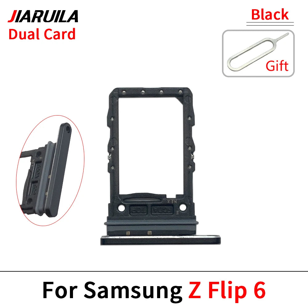 10Pcs/Lot, New For Samsung Z Flip 2 3 4 5 6 5G F711 F721 F731 F741 SIM Card Tray Slot Holder Adapter Accessories Samsung phone repair parts