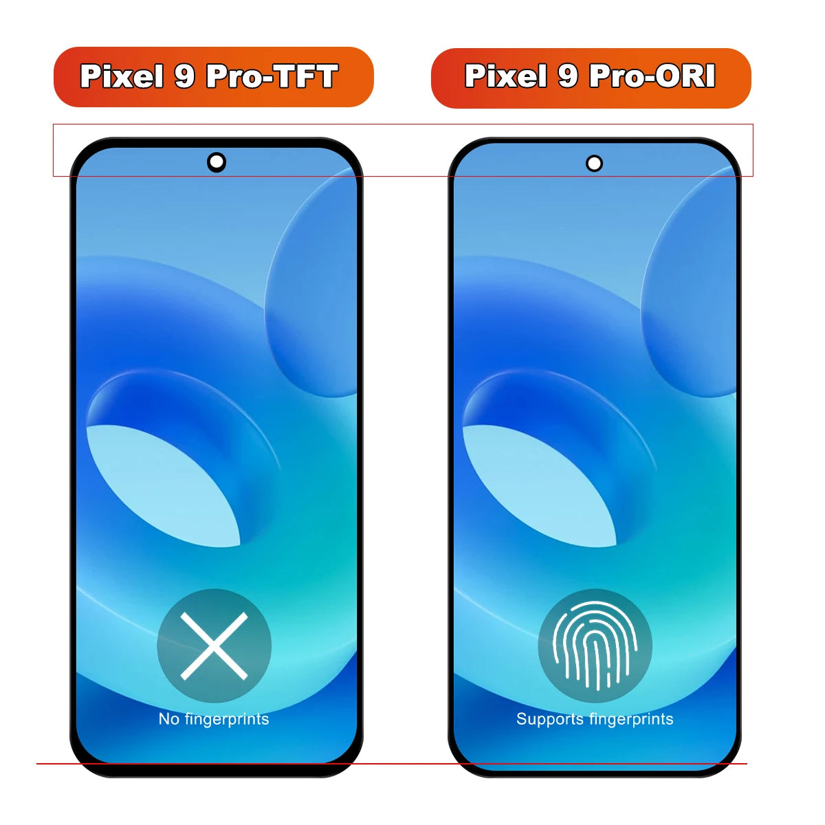 For Google Pixel 9 pro TFT Screen LCD Display Touch Digitizer Assembly Replacement Parts GR83Y GEC77 GWVK6 Compatible Google phone repair parts