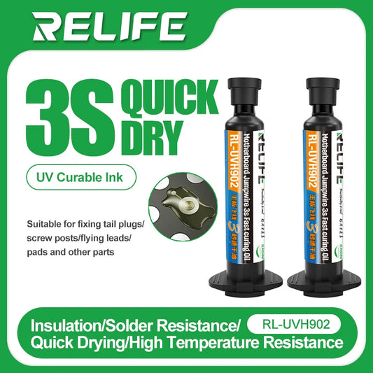 RELIFE RL-UVH902 Motherboard Flying Line 3 Seconds Quick Dry Oil Jumping Wire UV Quick-drying Curing For Phone Repair Professional Repair Tools