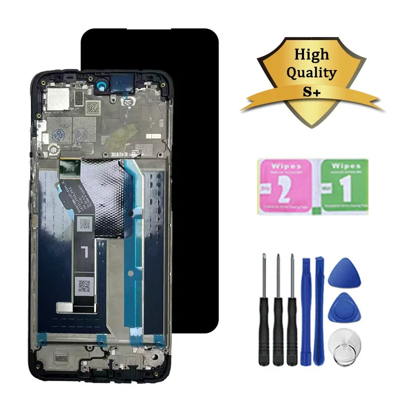 100% Tested LCD for Motorola Moto G67 Power LCD Display Touch Screen Digitizer Assembly for Moto G67 Power LCD With Frame Motorola phone repair parts